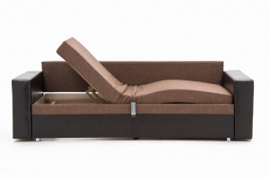 Кровать МЕТ JEN с кожаными подлокотниками